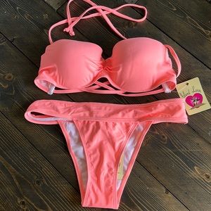 Pink bikini never been worn! New with tags.